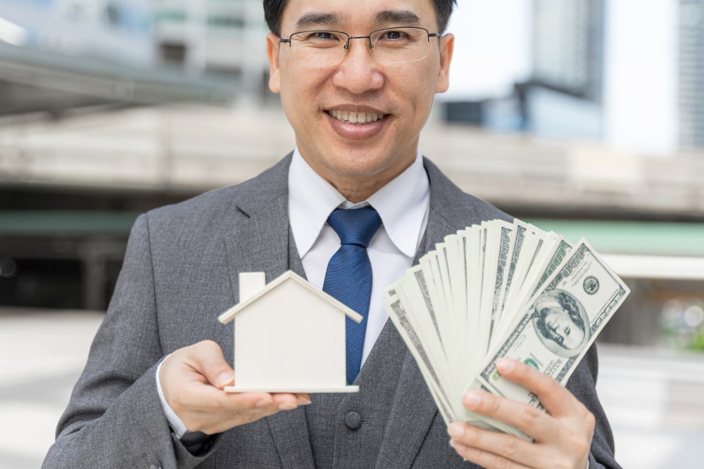 Selling a house for cash.