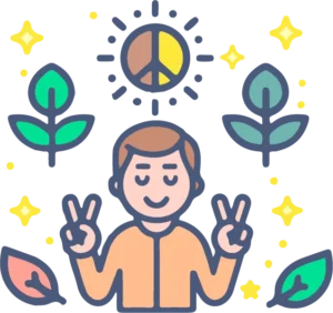The image of a person who radiates peace.