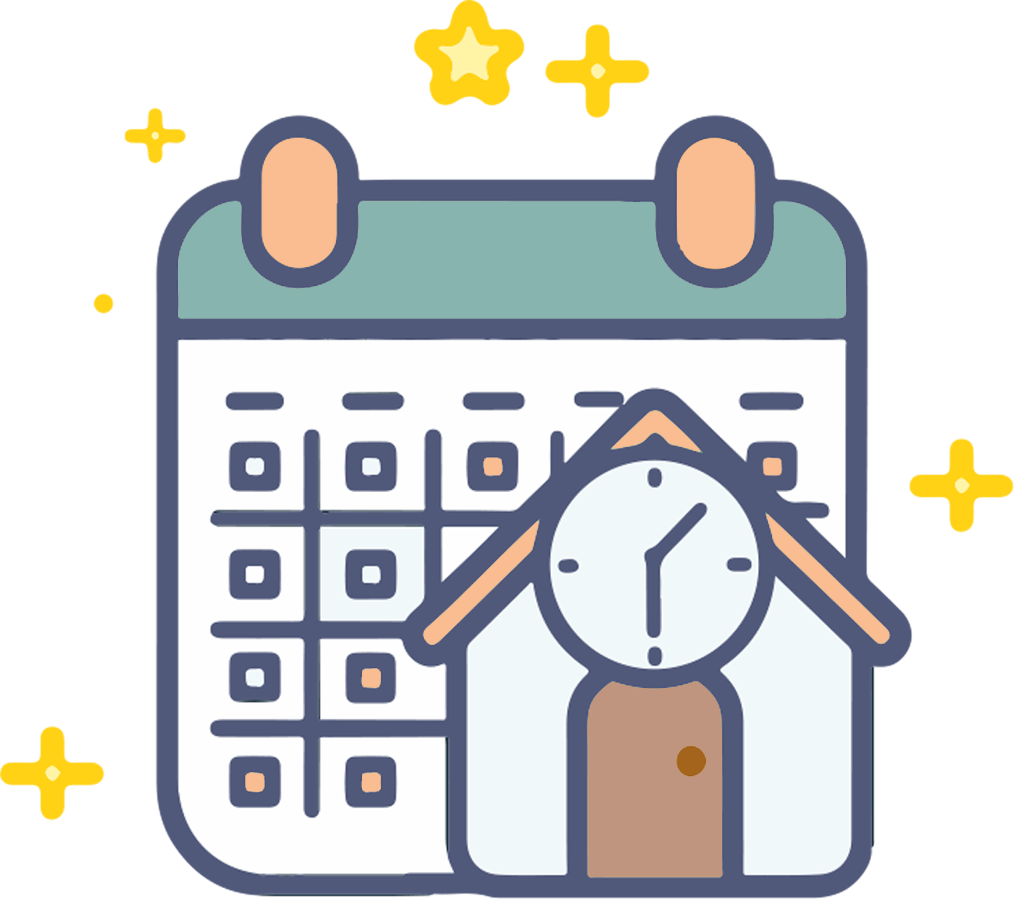 The picture shows a calendar and a clock symbolizes the speed of time.