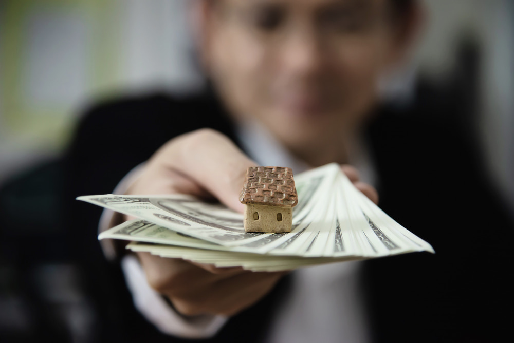 Selling a house for cash.