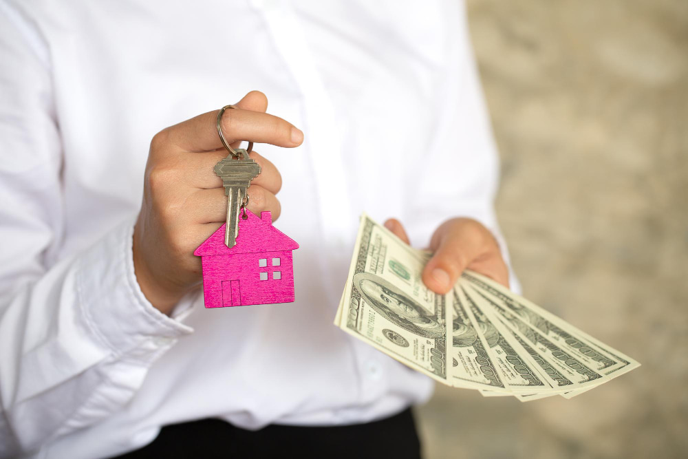 Selling a house for cash.