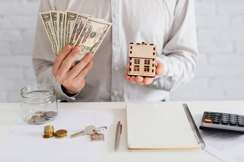 Selling a house for cash.