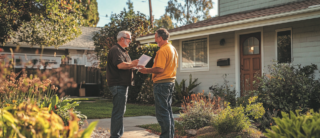 OCKyCmICR7iSHhZdHzNkHA Two men agreed to sell a house for cash